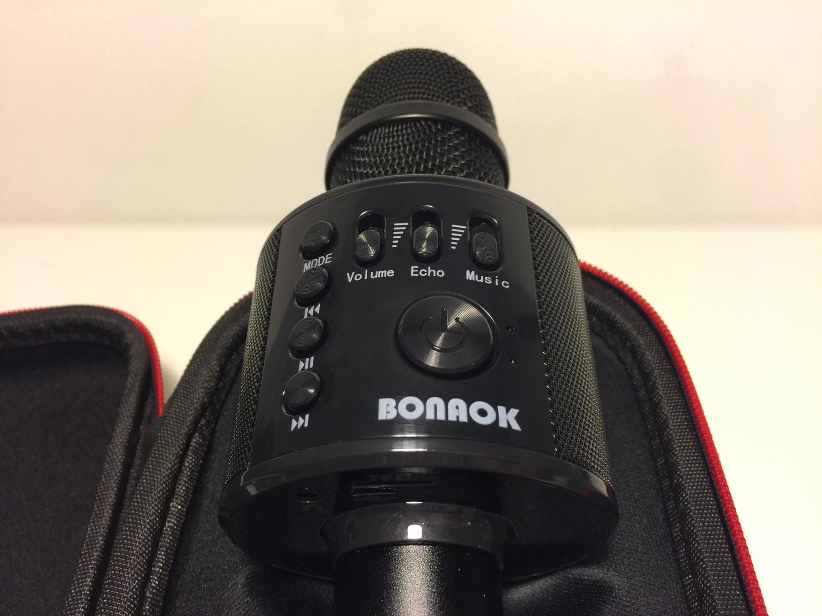 BONAOK Wireless Bluetooth Karaoke Microphone, 3-in-1 Portable Handheld Karaoke Mic Speaker Machine Home Party Birthday for All Smartphones PC (Q37 Rose Gold) customer photo 2