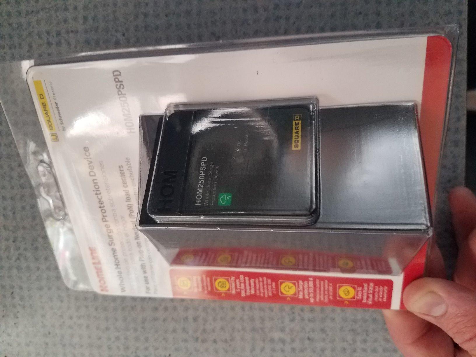 Square D - HOM250PSPD Homeline Whole House Surge Protection Device, 50kA, 120/240V, 1-Phase, No Wiring, Plug-On Neutral customer photo 2