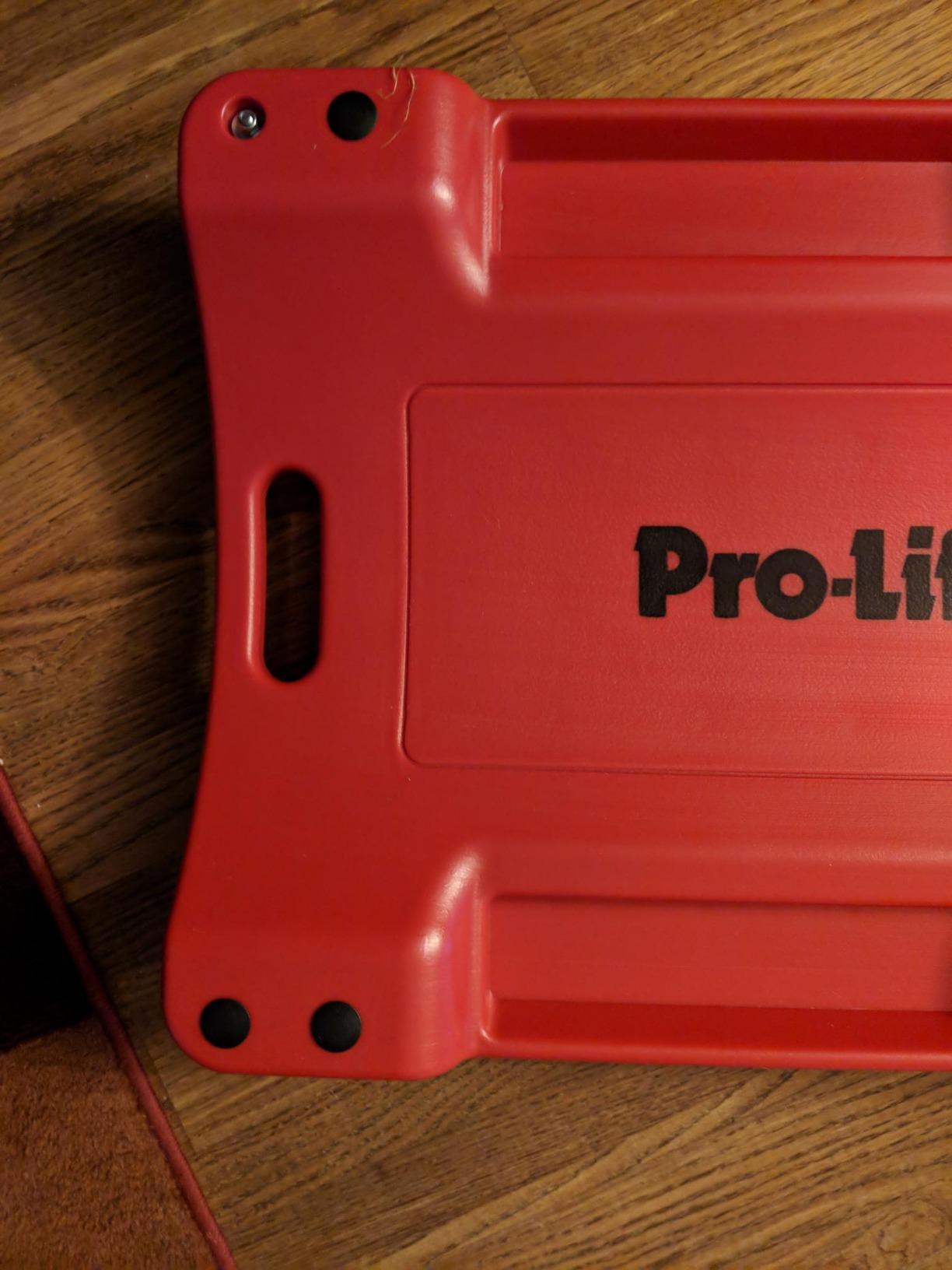 Pro Lift Mechanic Plastic Creeper 40 Inch - Blow Molded Ergonomic HDPE Body with Padded Headrest & Dual Tool Trays - 350 Lbs Capacity Red customer photo 1