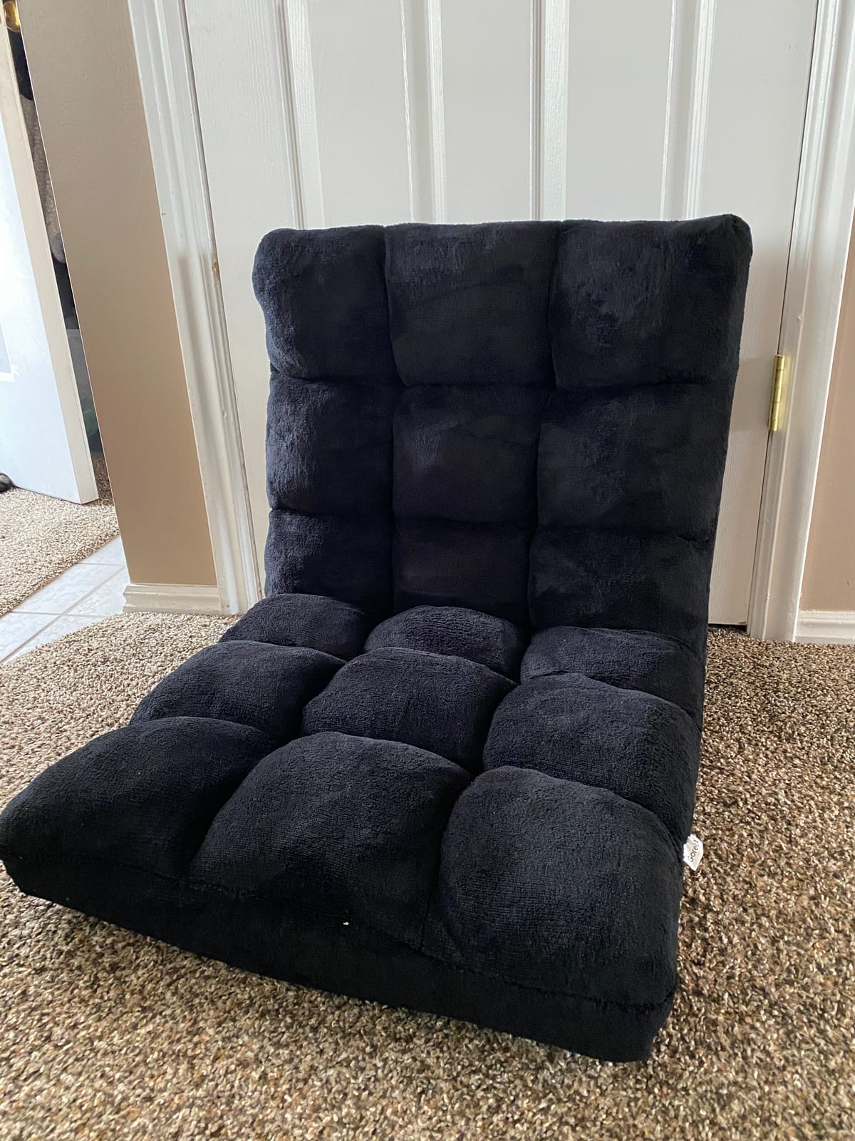 Giantex Folding Floor Chair with Back Support, 14 Adjustable Position, Padded Sleeper Bed, Couch Recliner, Gaming Floor Chairs for Adults, Meditation, Living Room (Grey) customer photo 1