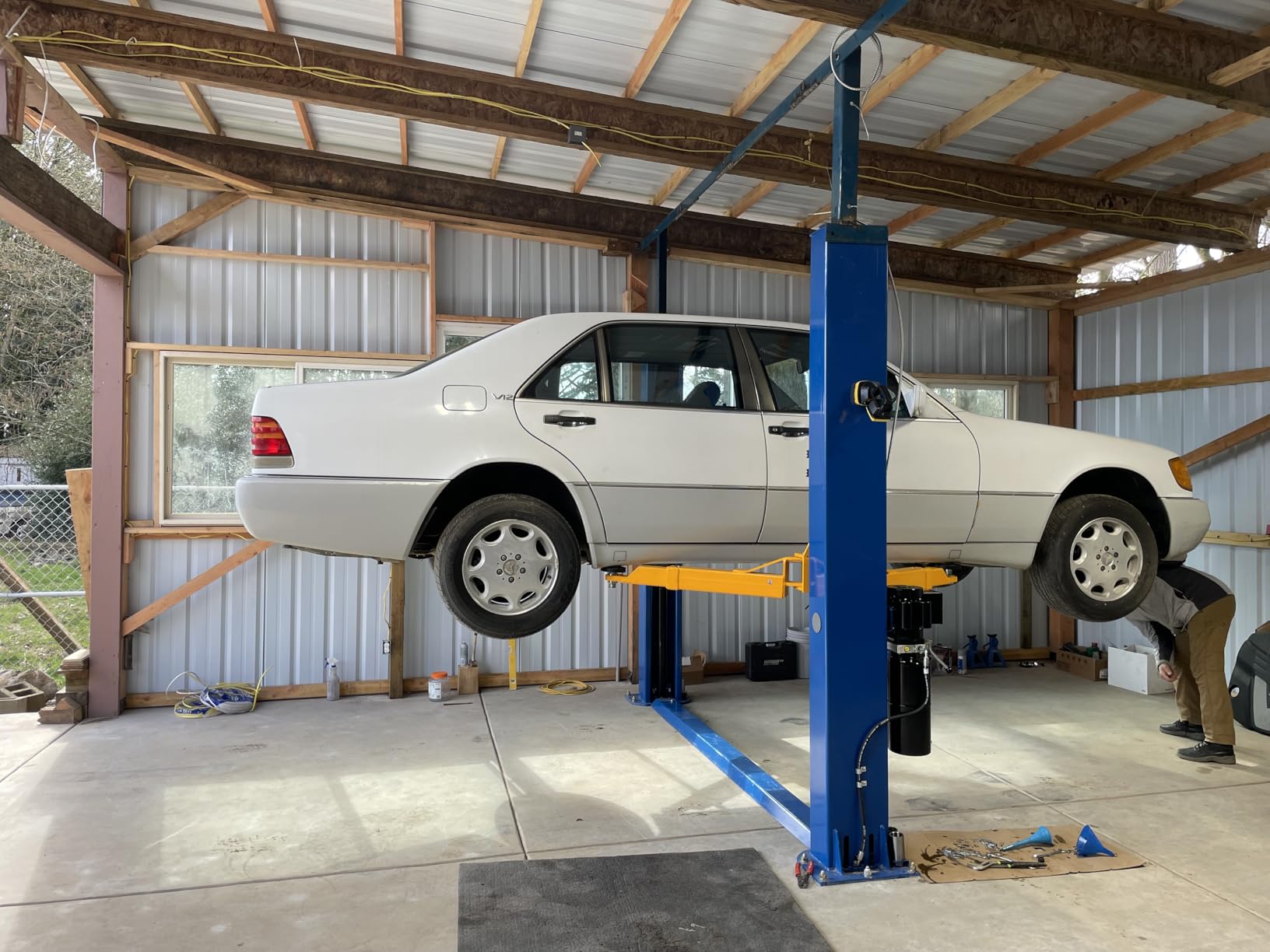 XK 2 Post Auto Car Lift 10000 lb Capacity Truck Clear Floor 220V, L1000 | Heavy-Duty Vehicle Lifting with Dual Safety Lock System, Suitable for Trucks, SUV, Automotive Repair Shops, Home Garages customer photo 2