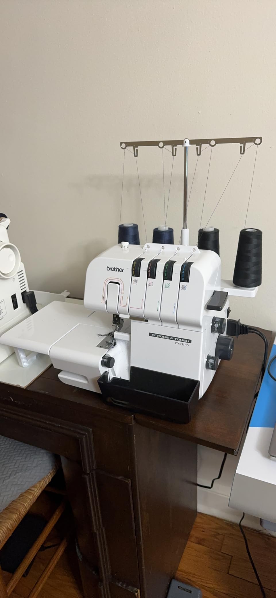 Brother ST4031HD Serger, Strong & Tough Serger, 1,300 Stitches Per Minute, Durable Metal Frame Overlock Machine, Large Extension Table, 3 Included Accessory Feet customer photo 1