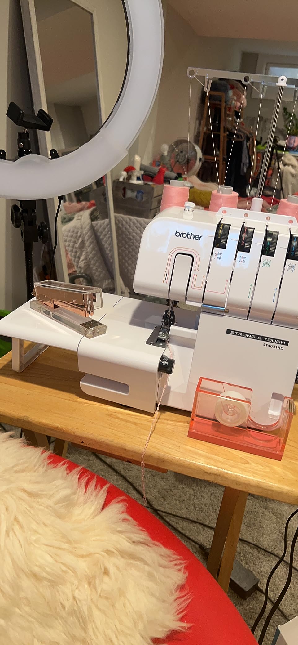Brother ST4031HD Serger, Strong & Tough Serger, 1,300 Stitches Per Minute, Durable Metal Frame Overlock Machine, Large Extension Table, 3 Included Accessory Feet customer photo 2