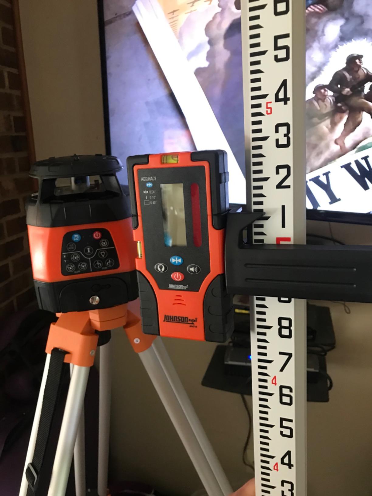 Johnson Level & Tool 99-028K Electronic Self-Leveling Dual Slope Horizontal/Vertical Rotary Laser System, Red, 1 Kit customer photo 1