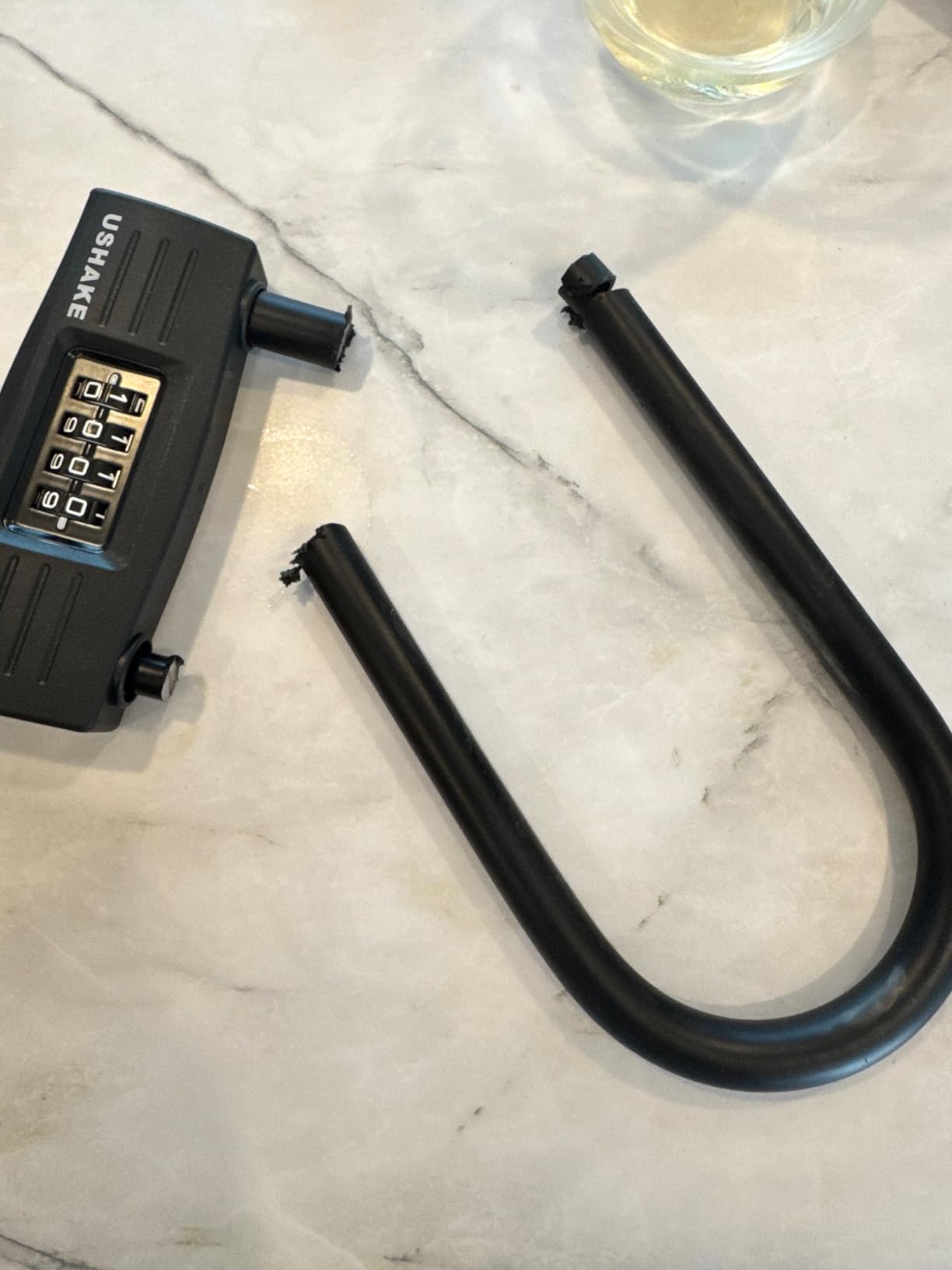 USHAKE Bike Combination U Lock, Heavy Duty Bike Combination U Lock Paddle Lock for Bicycle Electric Scooter Motorcycles Metal Fence Gate Anti Theft customer photo 2