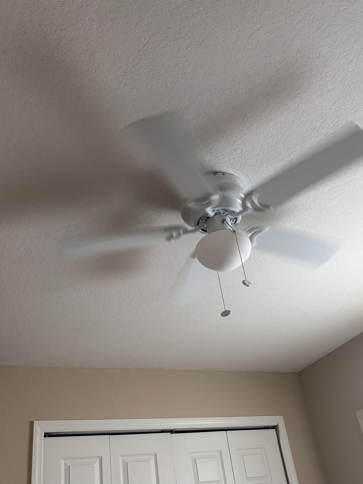 Prominence Home Alvina 42 Inch Traditional Flush Mount Ceiling Fan with Light, Pull Chain, Dual Finish Blades, Reversible Motor, Brushed Nickel customer photo 2