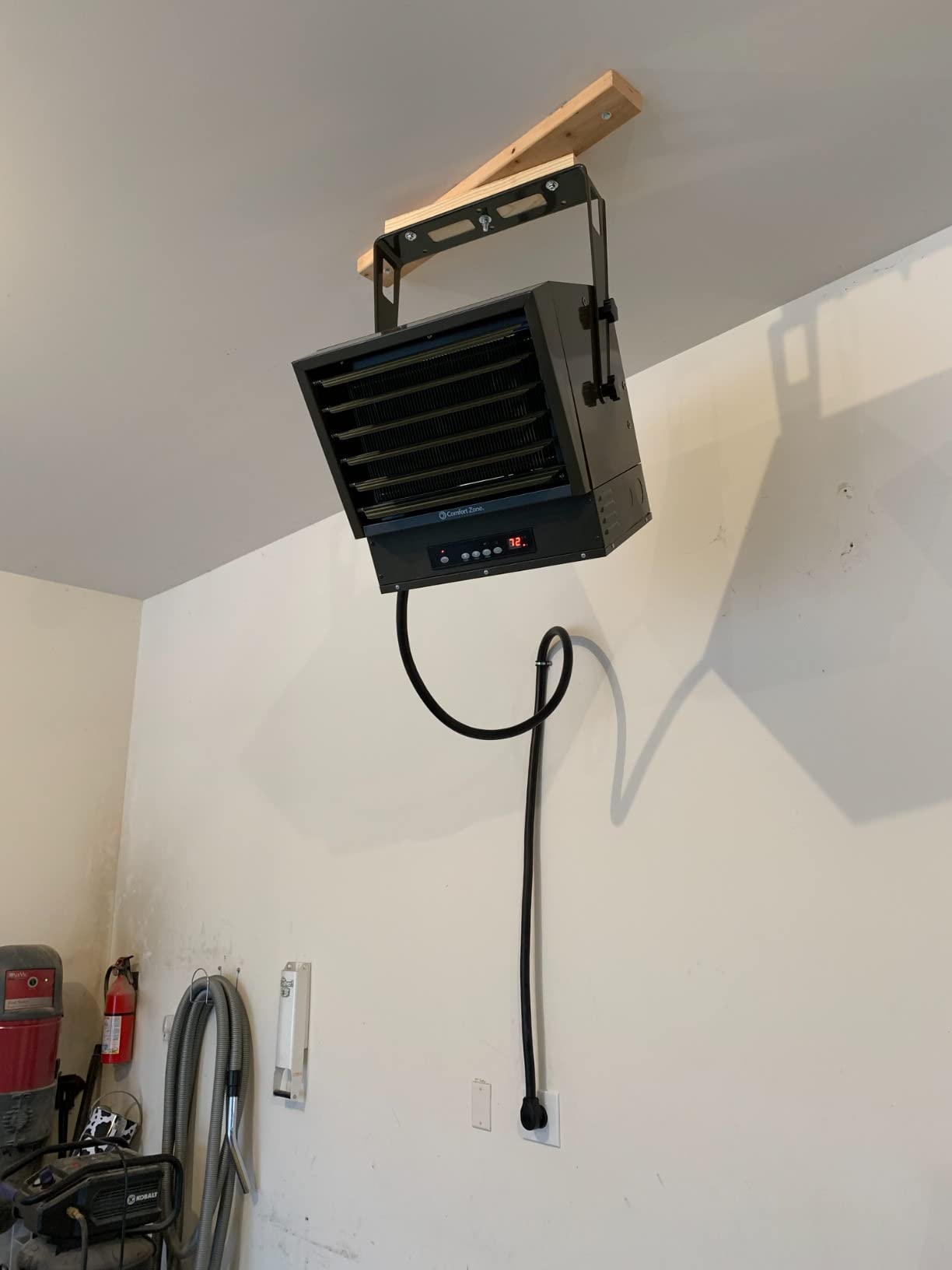 Comfort Zone Hard-Wired Digital Ceiling Mount Heater with Full-Function Remote, 10,000 Watt, 240 Volt, Fan-Forced, Overheat Protection, Thermostat & 12-Hour Timer, Ideal for Garage & Workshop, CZ260ER customer photo 1