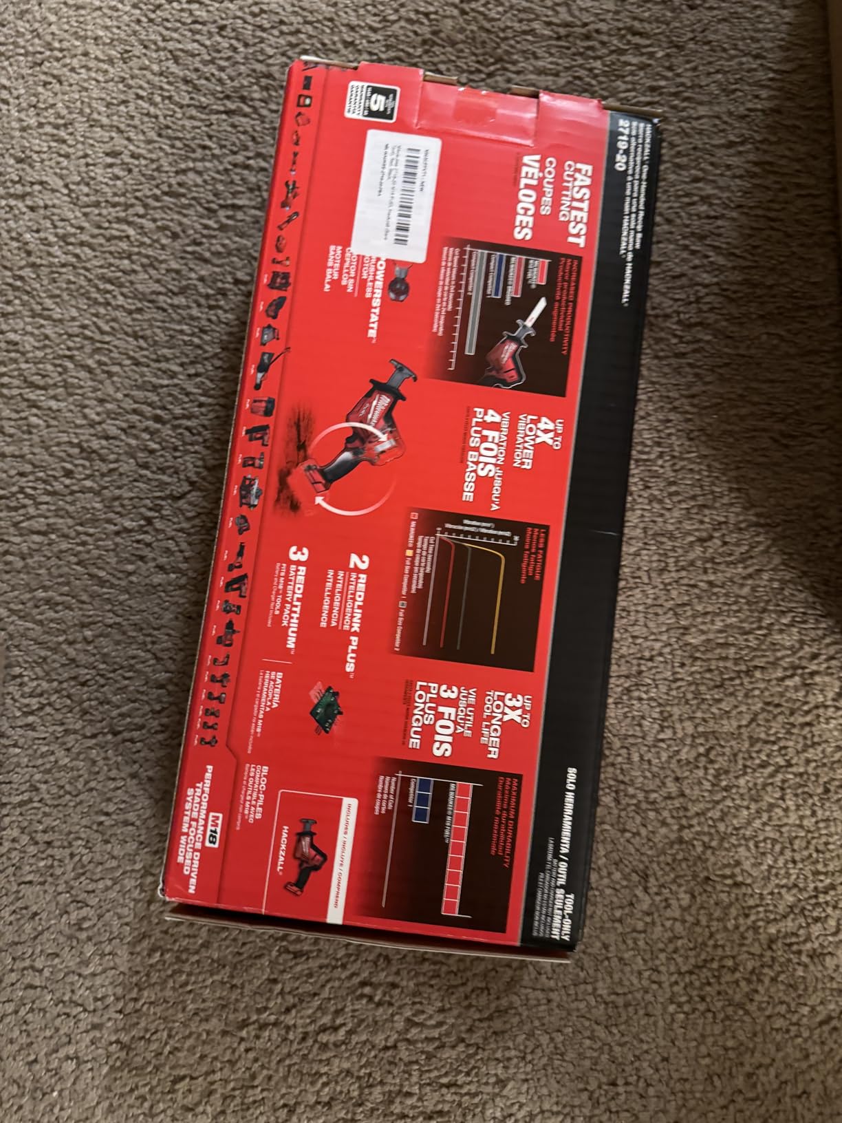 Milwaukee 2719-20 M18 FUEL Hackzall (Bare Tool), Red, Black customer photo 1