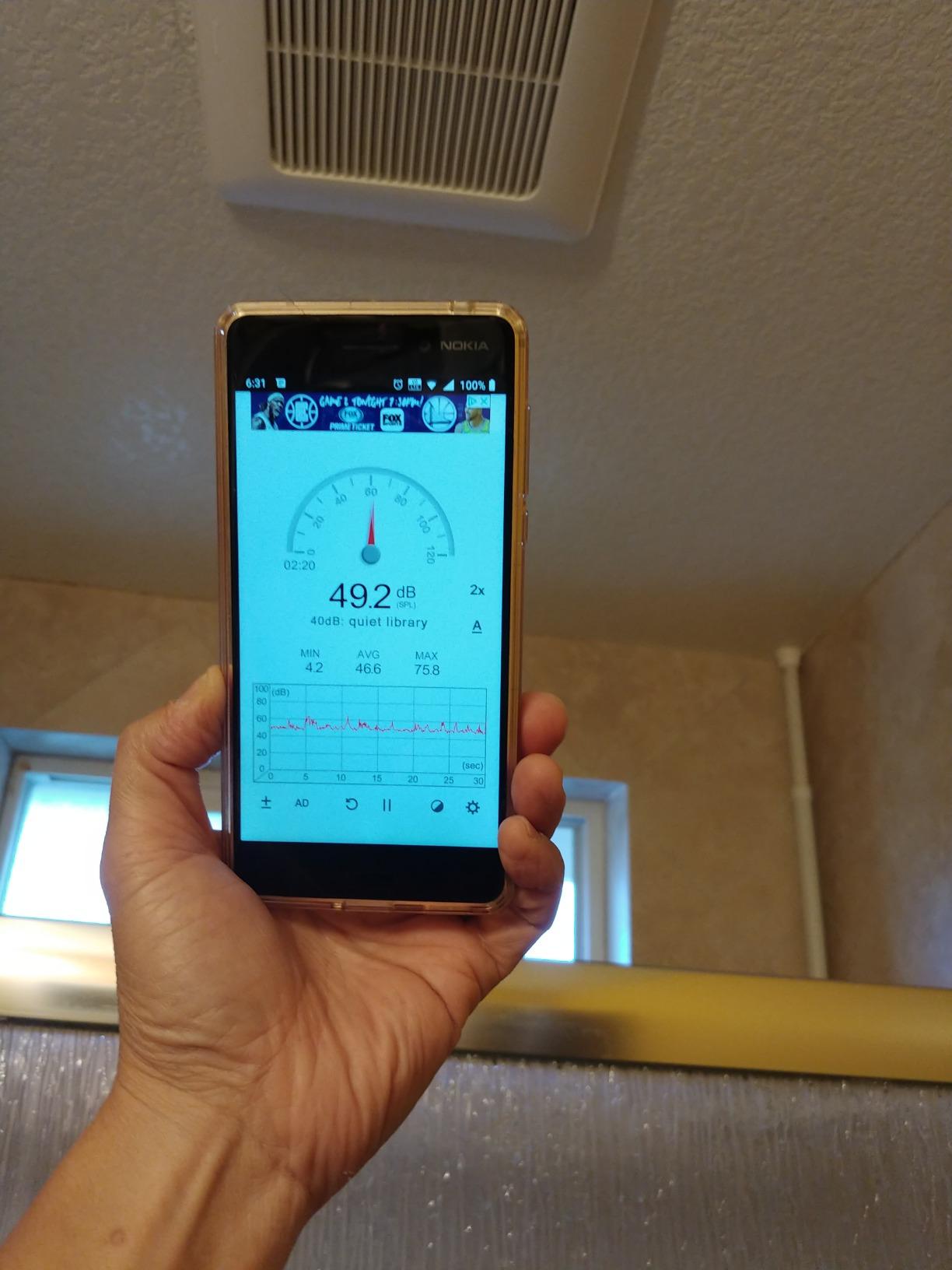 FV-0511VQ1 WhisperCeiling DC Ventilation Fan, Speed Selector, SmartFlow Technology, Quiet, White customer photo 1