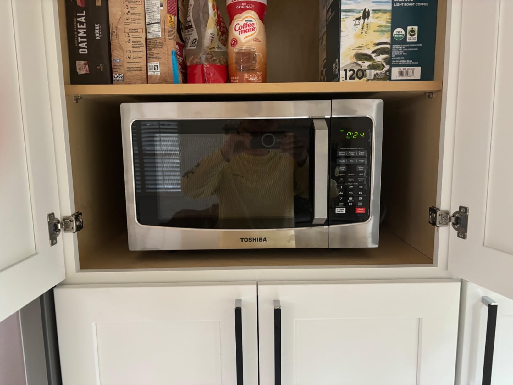 TOSHIBA Countertop Microwave Oven, 1.2 Cu.Ft, 1000W, Stainless Steel | Smart Humidity Sensor, 12 Auto Menus, Mute Function, ECO Mode, Easy Clean Interior customer photo 1