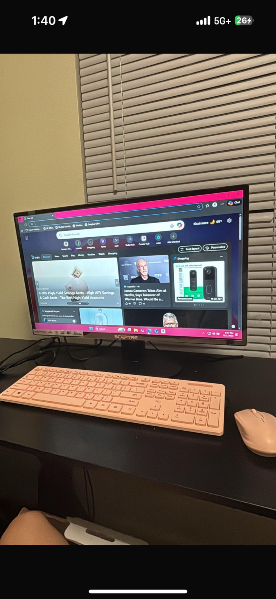 Sceptre 24-inch Prime Monitor Thin 1080p LED Monitor 99% sRGB 2x HDMI VGA Build-in Speakers, Machine Black (E248W-19203R 2025 Series) customer photo 1