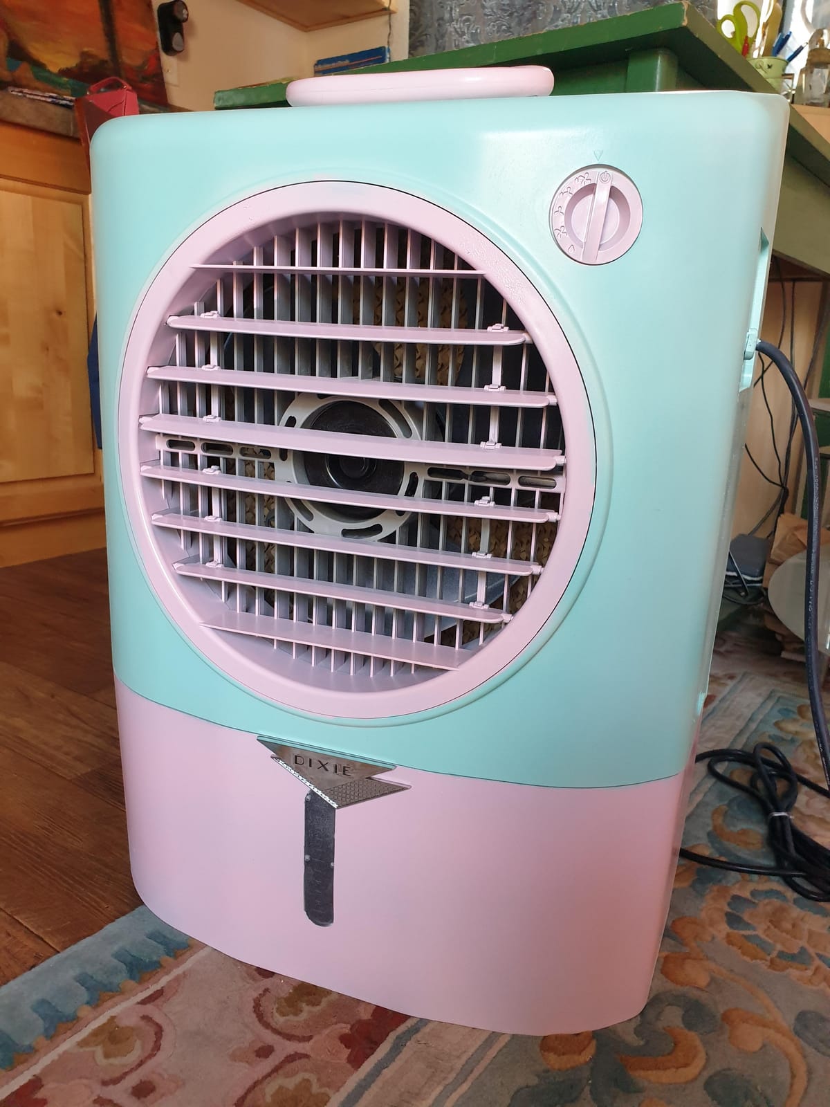 Portable Swamp Coolers - 1300 CFM MC18M Evaporative Air Cooler with 2-Speed Fan, 53.4 dB - 500 sq. ft. Coverage Evaporative Air Cooler Portable High Velocity Outdoor Cooling Fan by Hessaire - White customer photo 2