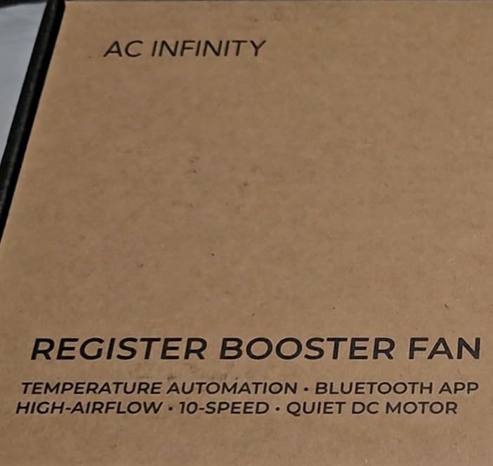 AC Infinity AIRTAP T4, White Register Booster Fan for 4