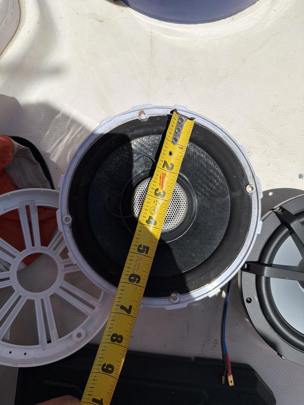 Kicker KM65 6.5-Inch (165mm) Marine Coaxial Speakers with 3/4-Inch Tweeters, 4-Ohm, Charcoal and White Grilles customer photo 2