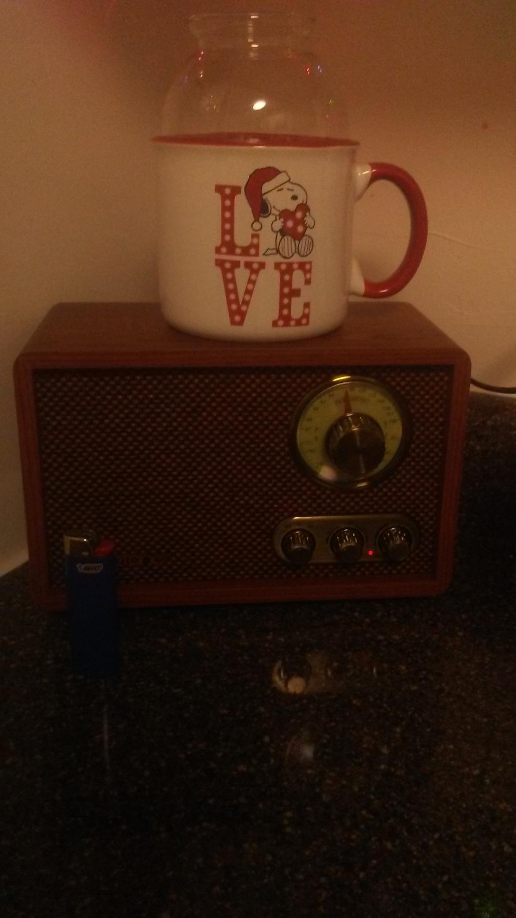 Vintage AM FM Classic Retro Bluetooth Radio with Treble Bass Control | Home Wooden Table Radio Plug in Wall, Bluetooth Speaker with Rotary Knob, Vintage Decor for Office, Kitchen, Living Room, Bed Room customer photo 1