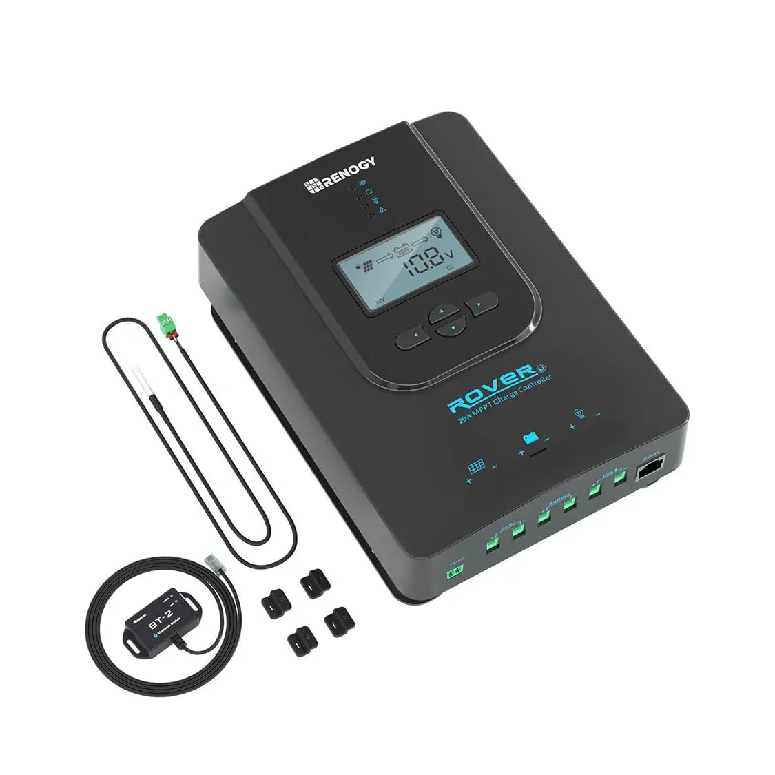 Renogy Rover MPPT Solar Charge Controller with Bluetooth 40A 12V/24V | 100V PV input,AGM/Gel/Flooded (auto), Li (manual), MPPT 99%,overcharge/short protection, negative ground,Bluetooth monitoring customer photo 2