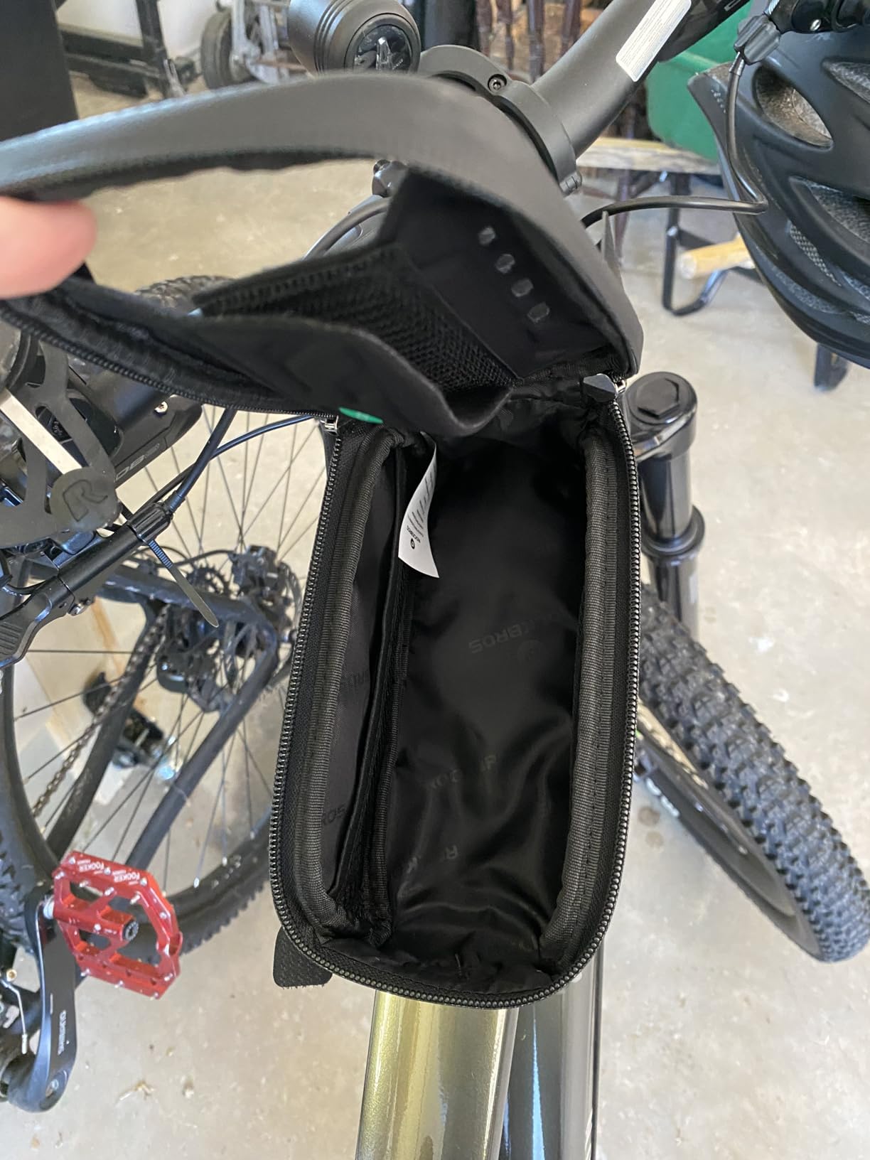 ROCKBROS Bike/Bicycle Phone Front Frame Bag, Waterproof, Tube Bag,Cycling Pouch, E-Bike Accessories for Men Compatible Phone Under 7