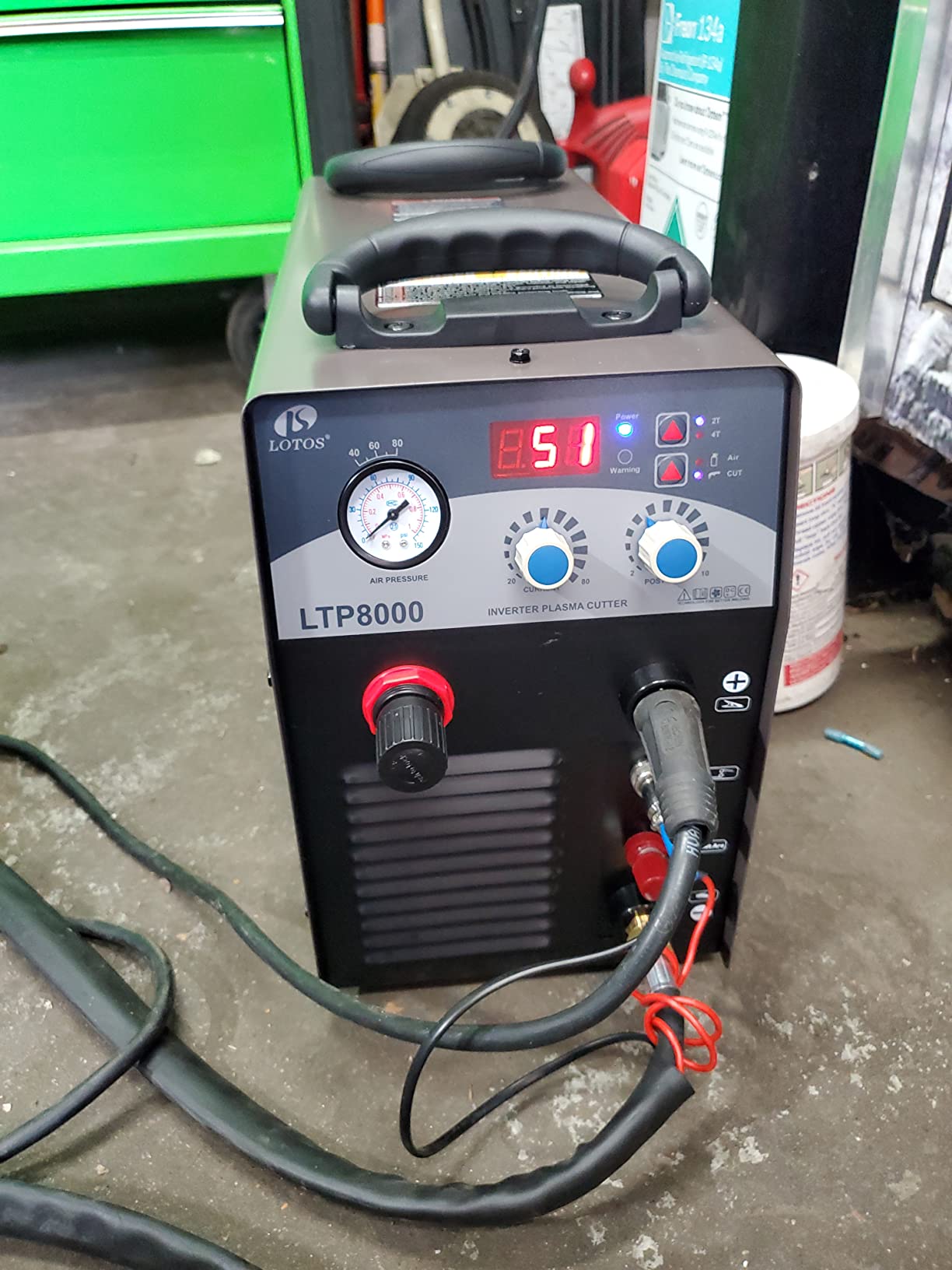 Lotos LTP8000 80 A Plasma Cutter with Pilot ARC Metal Cutter, 1 inch Clean Cut, Brown customer photo 2
