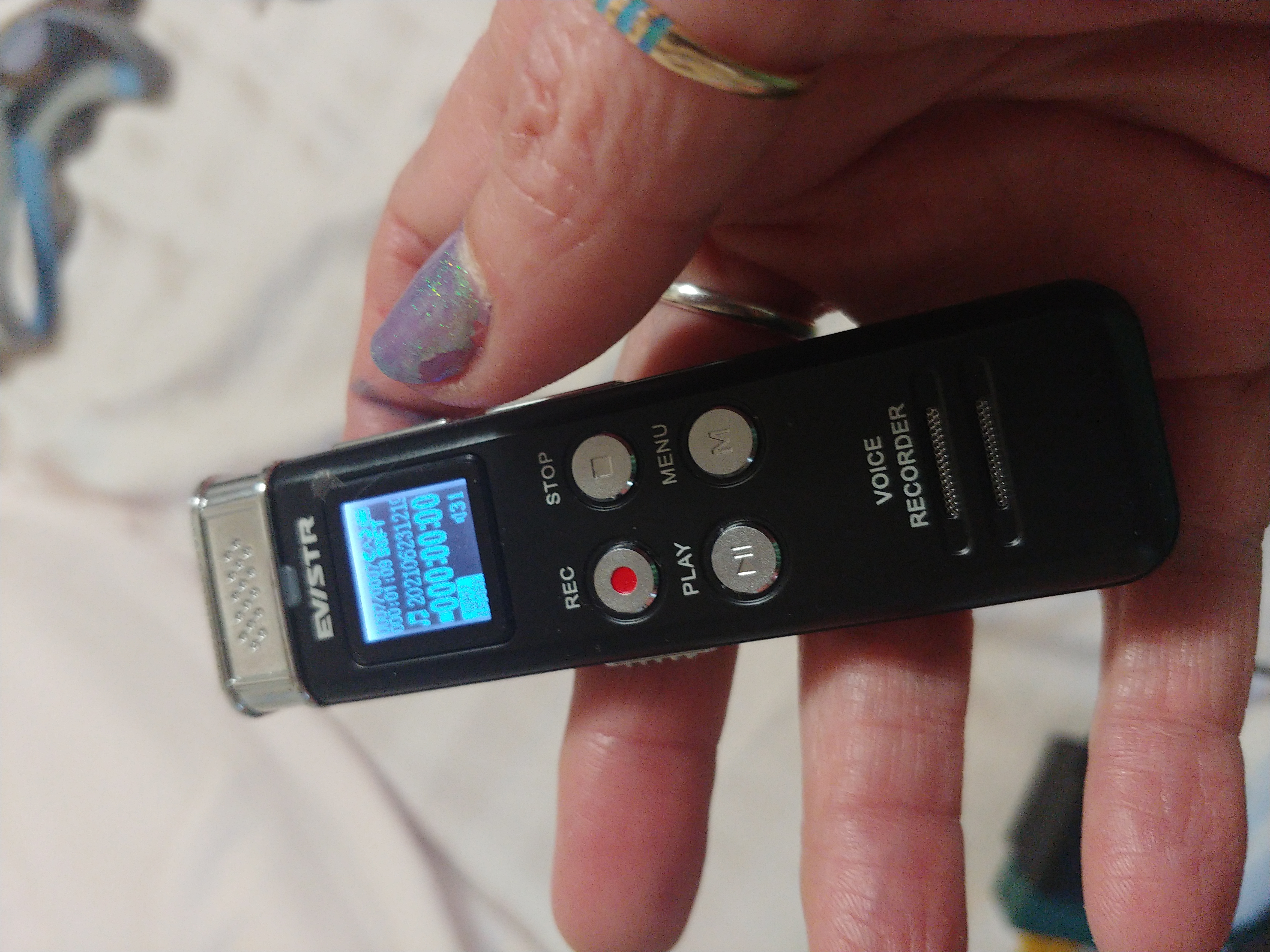 64GB Digital Voice Recorder with Playback: Voice Activated Recorders for Lectures Meetings Interviews - EVISTR Dictaphone Recording Device Tape Recorder Portable Mini, Audio Recorder with USB, MP3 customer photo 2