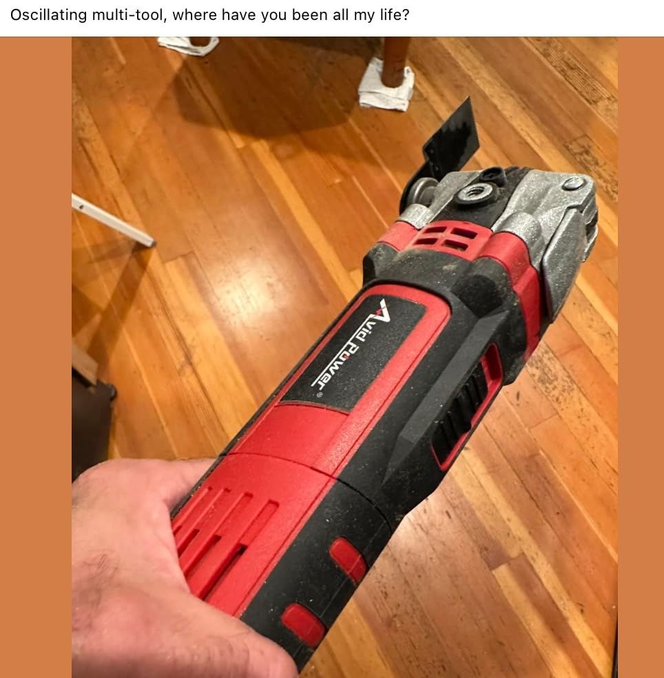 AVID POWER Oscillating Tool, 3.5-Amp Oscillating Multi Tool with 4.5 Degree Oscillation Angle, 6 Variable Speeds and 11 pcs Saw Accessories customer photo 2