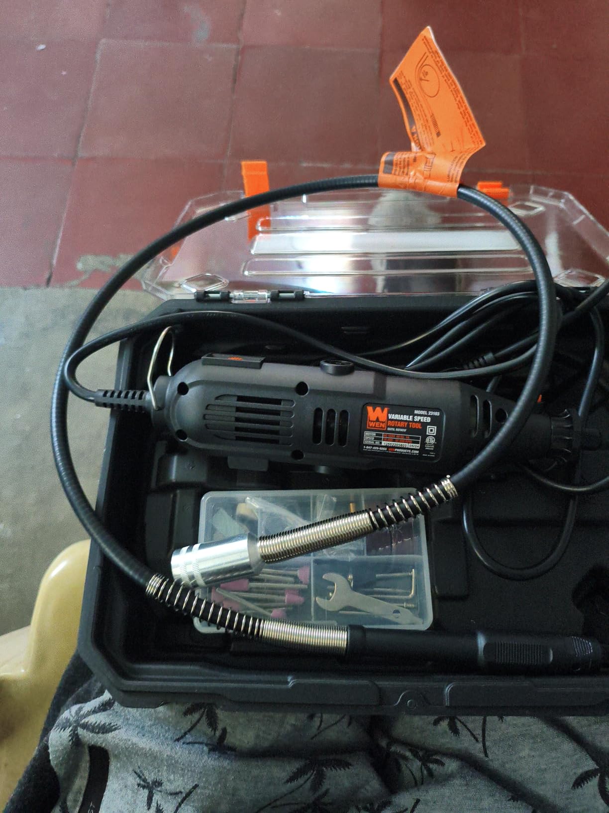 WEN 23103 1-Amp Variable Speed Rotary Tool with 100+ Accessories, Carrying Case and Flex Shaft customer photo 1