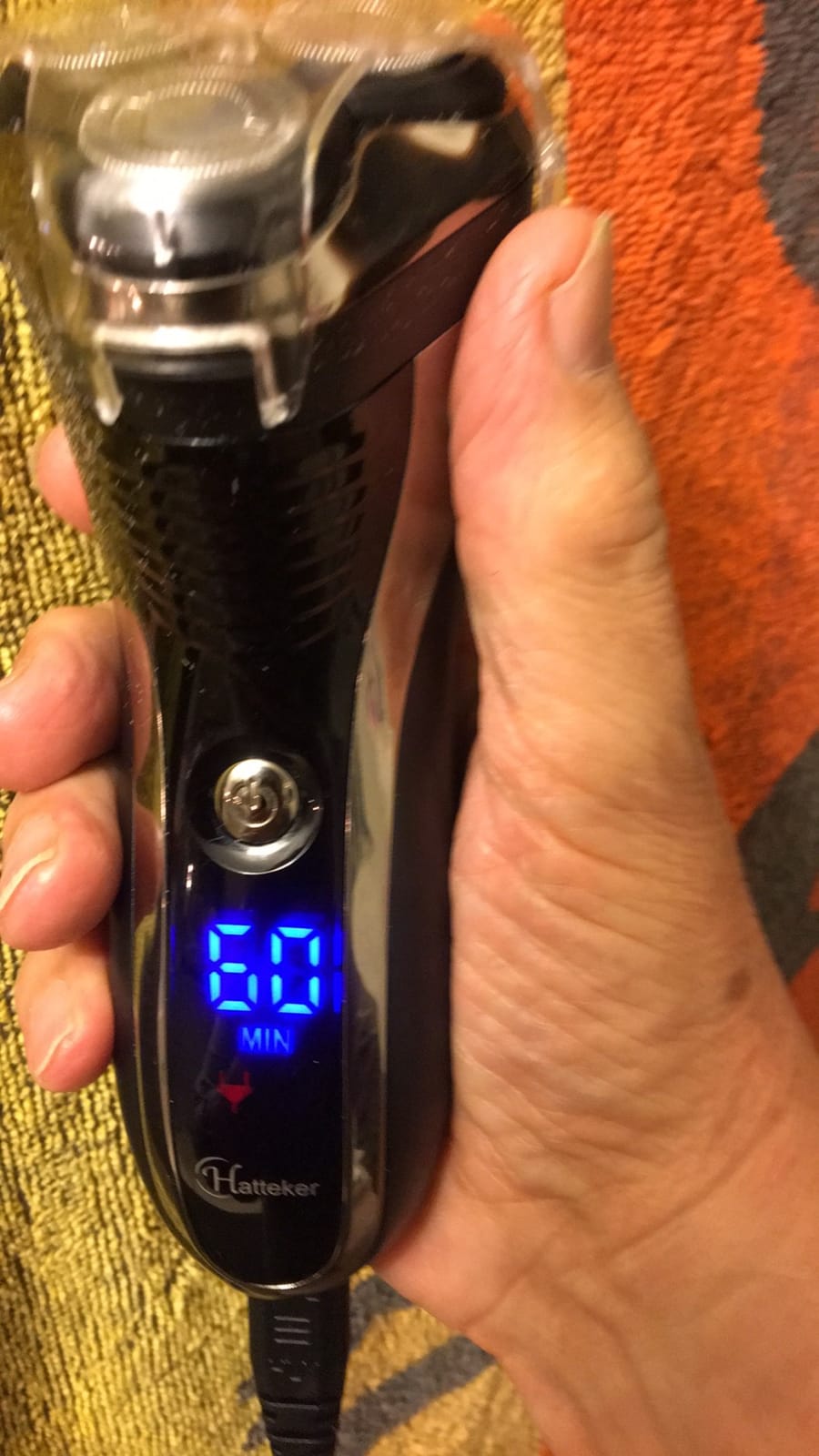 Hatteker Electric Shaver Rotary Razor Men Cordless Beard Trimmer Pop-Trimmer Waterproof customer photo 2
