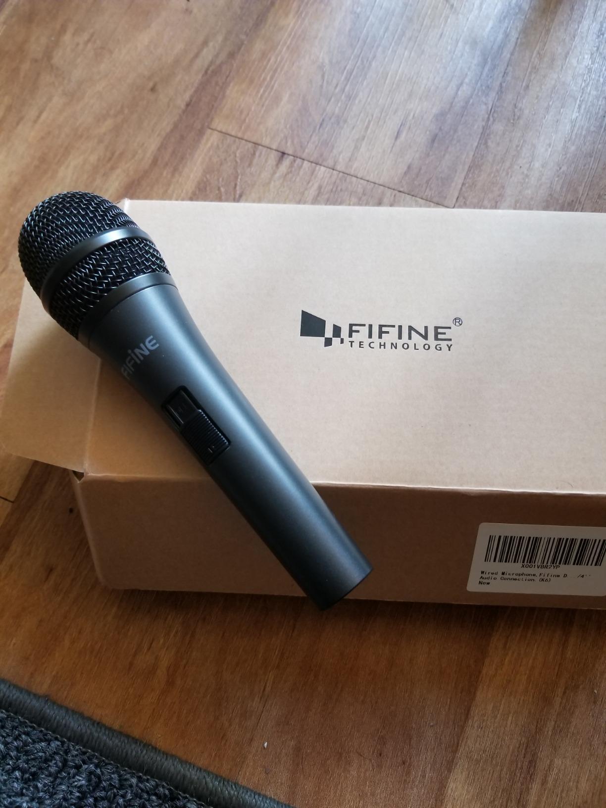 FIFINE K6 Karaoke Microphone, Dynamic Vocal Microphone for Singing | 6.35MM Wired Handheld Mic with On and Off Switch, 14.8ft Detachable Cable for Speaker, Audio Mixer/Interface customer photo 1