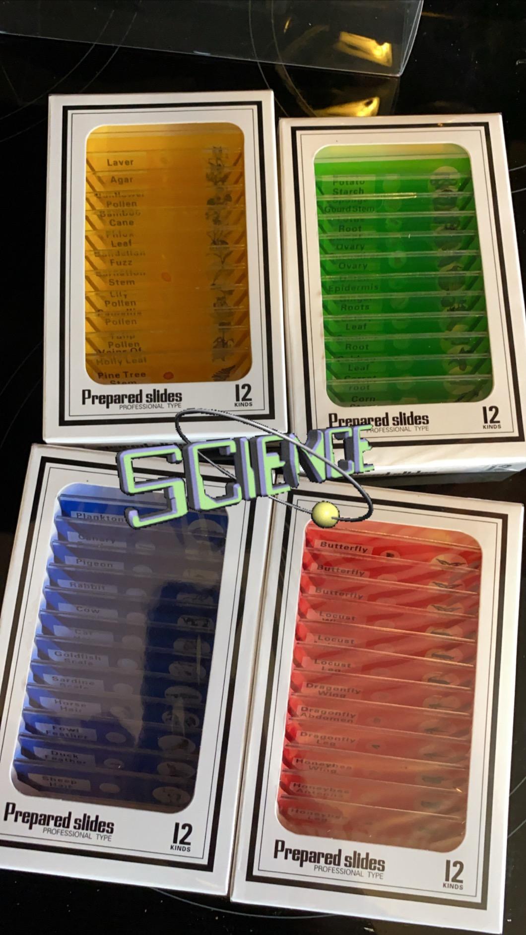 48 Prepared Microscope Slides Set of Animals Insects Plants Flowers, Biological Learning Resource Specimens for Kids Beginner Classroom Basic Science Education customer photo 2