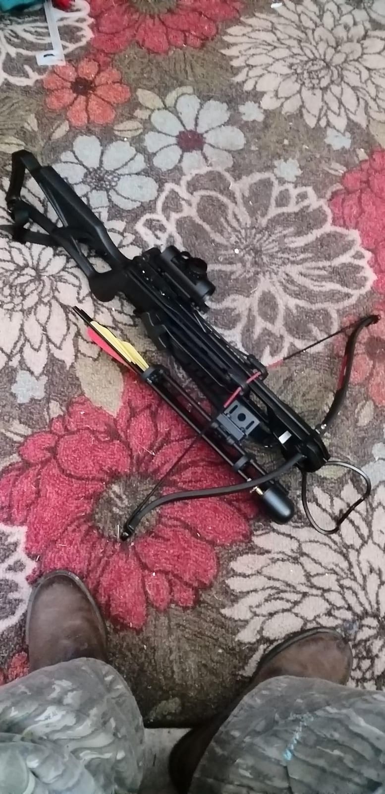 Avalanche Anaconda Recurve Crossbow Kit - 175lbs Draw Weight | Arrow Speeds Up to 245 FPS | Black Composite Stock | Red Dot Scope | Picatinny Rail Mount | Cross Bow for Hunters customer photo 1