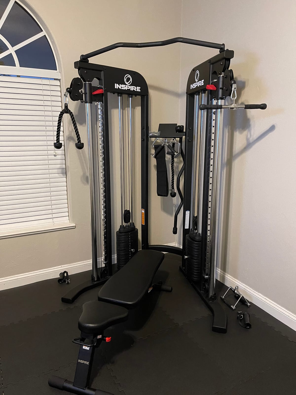 Inspire Fitness FTX Functional Trainer, Compact at Home Workout Machine with Accessories, Space Saving Design, Home Gym Cable Machine and Two 165 lb Weight Stacks customer photo 1