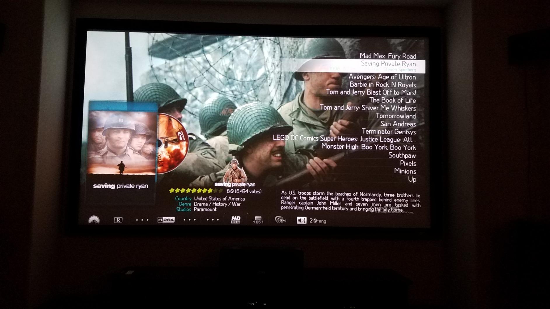 Akia Screens Fixed Frame Projector Screen 120-Inch, 16:9, Wall Mount, CINEWHITE UHD-B, 4K/8K Ready, Indoor Home Theater, AK-FF120WH2 customer photo 2