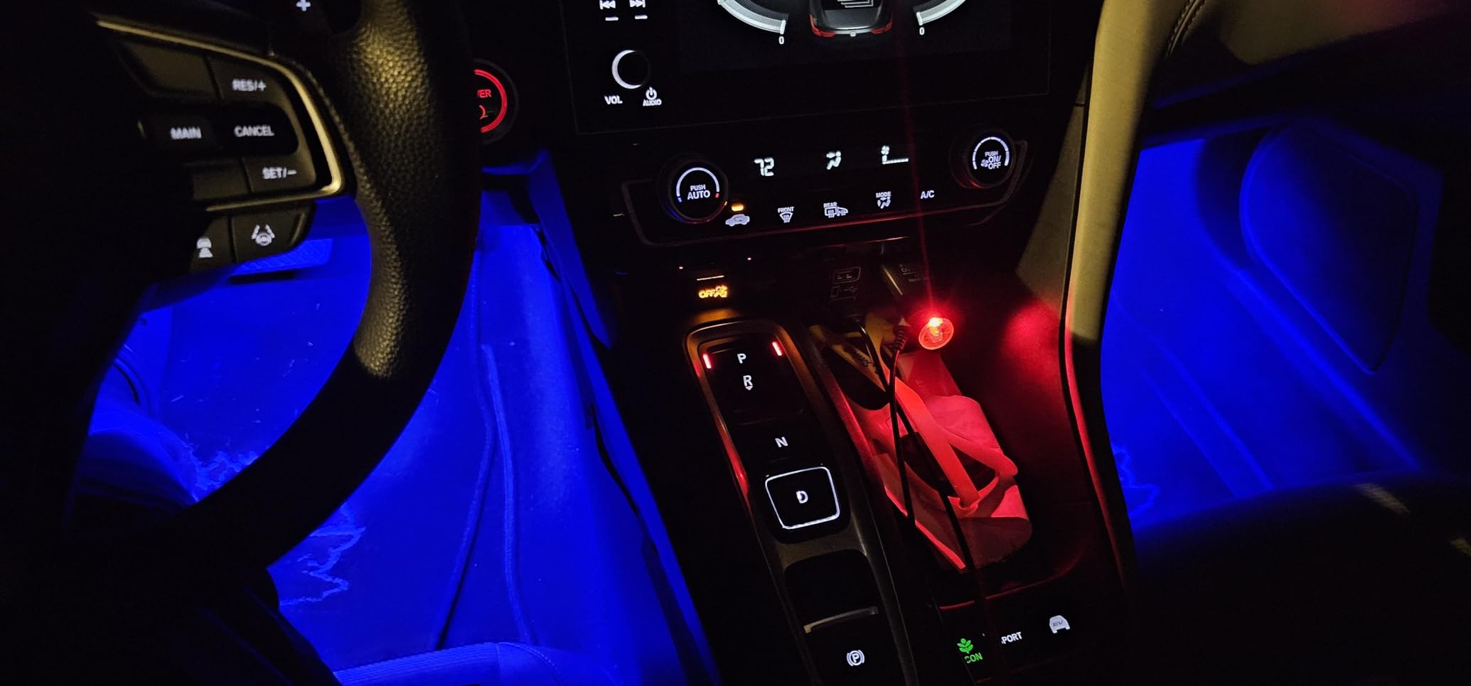 Car Interior LED Lights, 12V RGB Under Dash Footwell Ambient Lighting Kit | Smart APP & Remote Control, Music Sync, Cigarette Lighter Powered Color Changing Lights for Cars, Trucks and SUVs customer photo 1