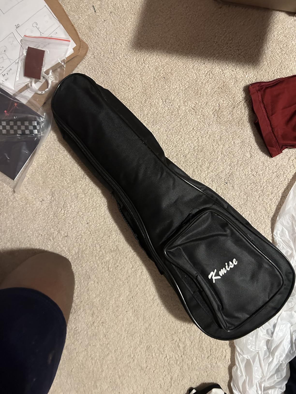 Kmise Baritone Ukulele,Ukelele 30 inch Professional Mahogany Uke with DGBE String Strap Ukalalee Picks customer photo 1