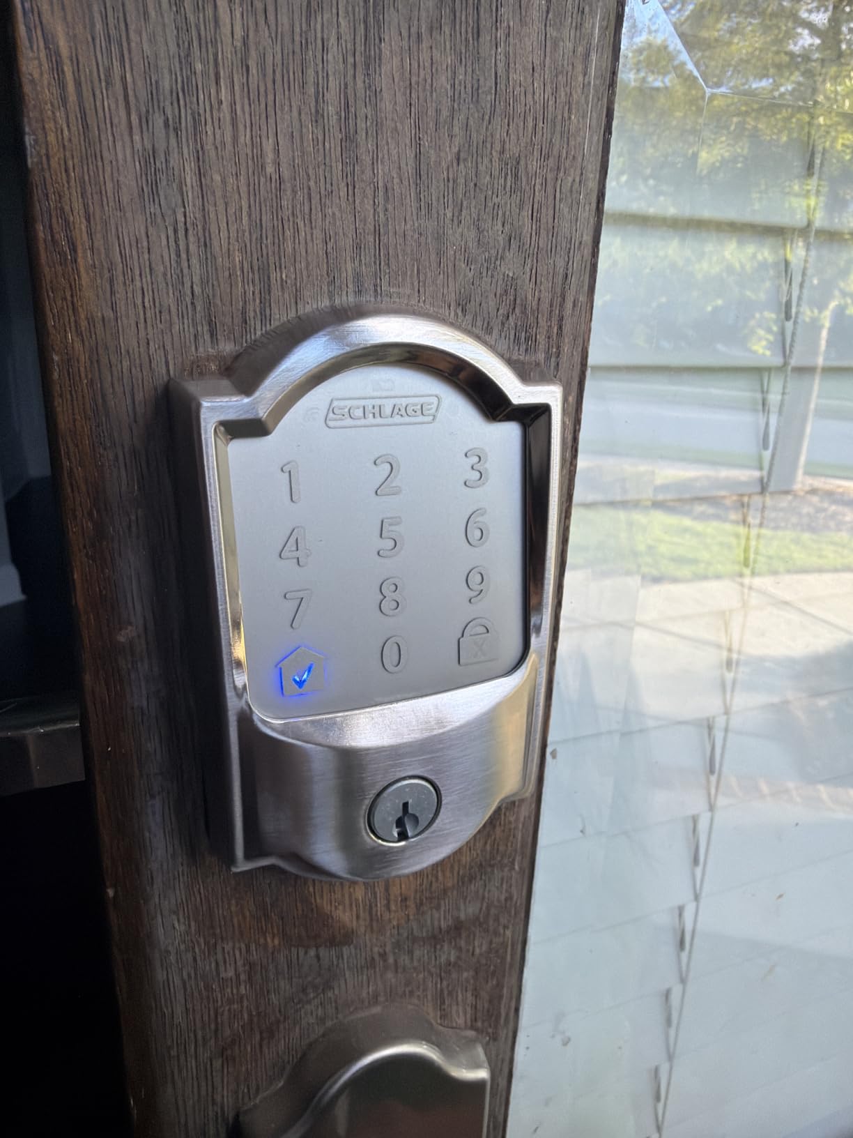 Schlage Encode Smart WiFi Deadbolt Lock with Greenwich Trim, Matte Black | Keyless entry door lock, Touchscreen keypad, App control, Alexa, Google Home, Ring & Airbnb compatible customer photo 1