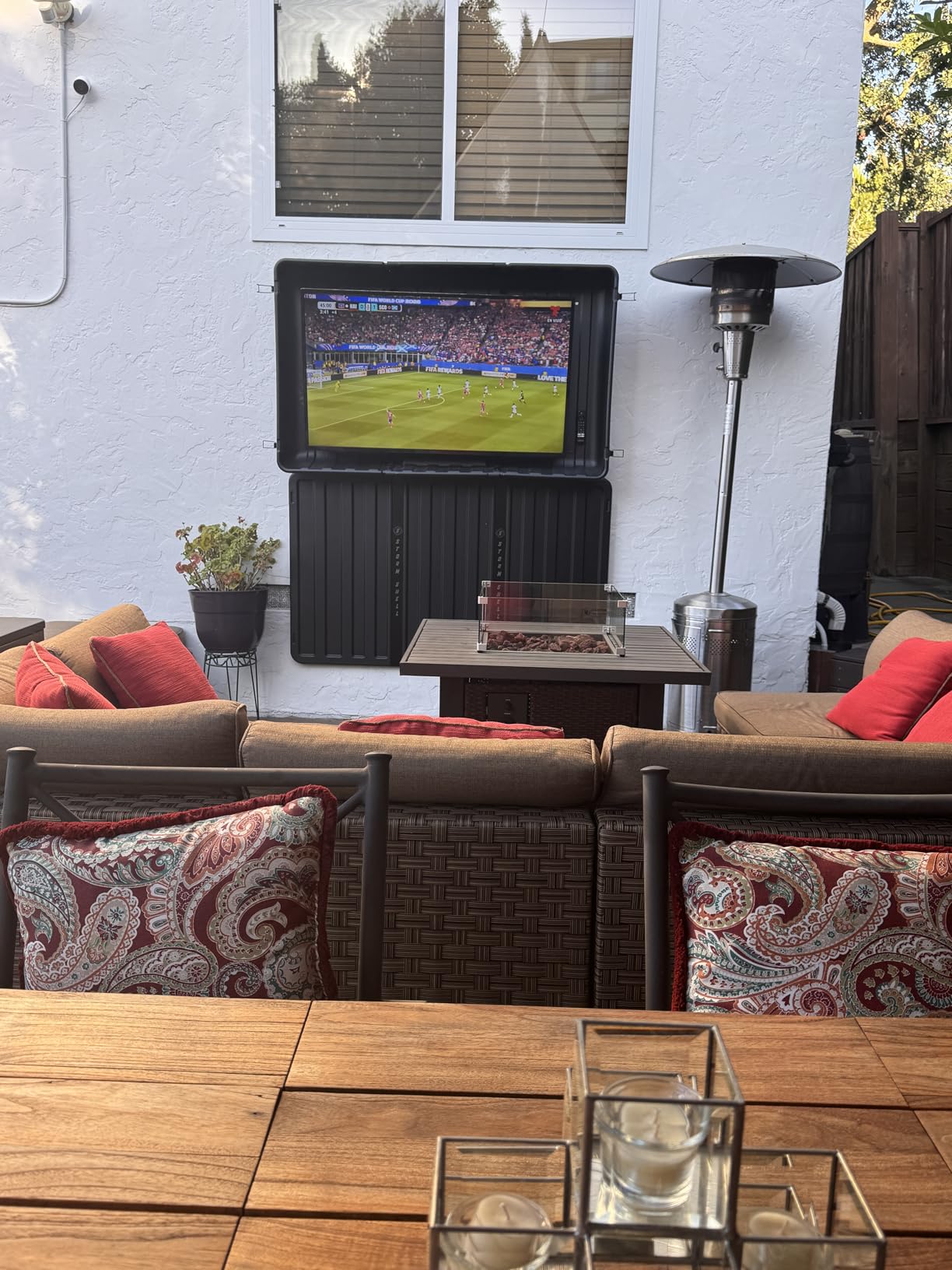 Storm Shell Outdoor TV Hard Cover Weatherproof Protection for Television - Mounts Right on The Wall - TV Wall Mounting Bracket Included (45-55 inch), Black customer photo 1