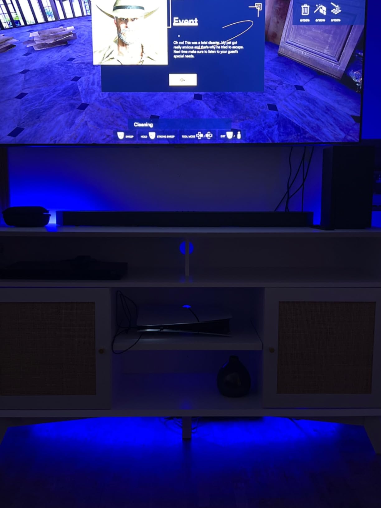 KontrolFreek Gaming Lights: LED Strip Lights, USB Powered with Controller, 3M Adhesive for TV, Console, PC, Wall (9 ft) customer photo 2