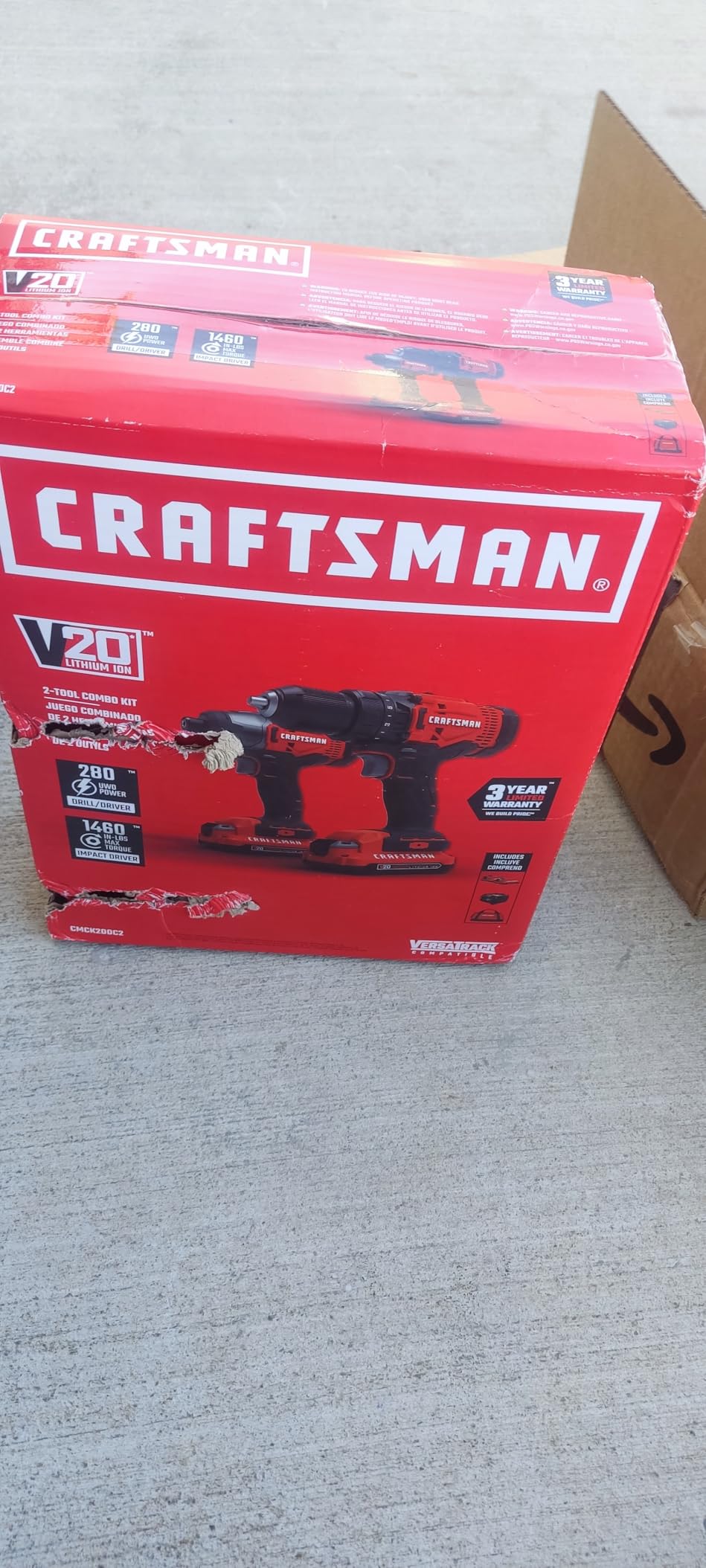 CRAFTSMAN V20 MAX Cordless Drill Driver and Impact Driver Set, Power Tool Set with 2 Batteries and Charger, LED Work Light, 2 Bits, Bag (CMCK200C2) customer photo 1