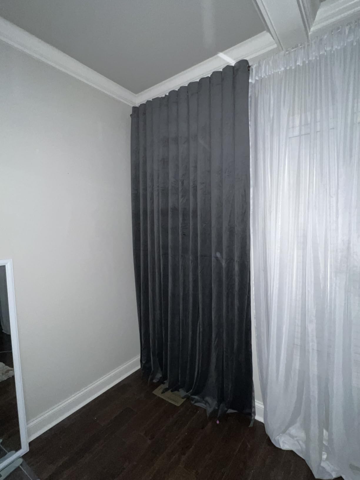 StangH Black Velvet Blackout Curtains Grommet Thermal, W52 x L84, 2 Panels customer photo 2