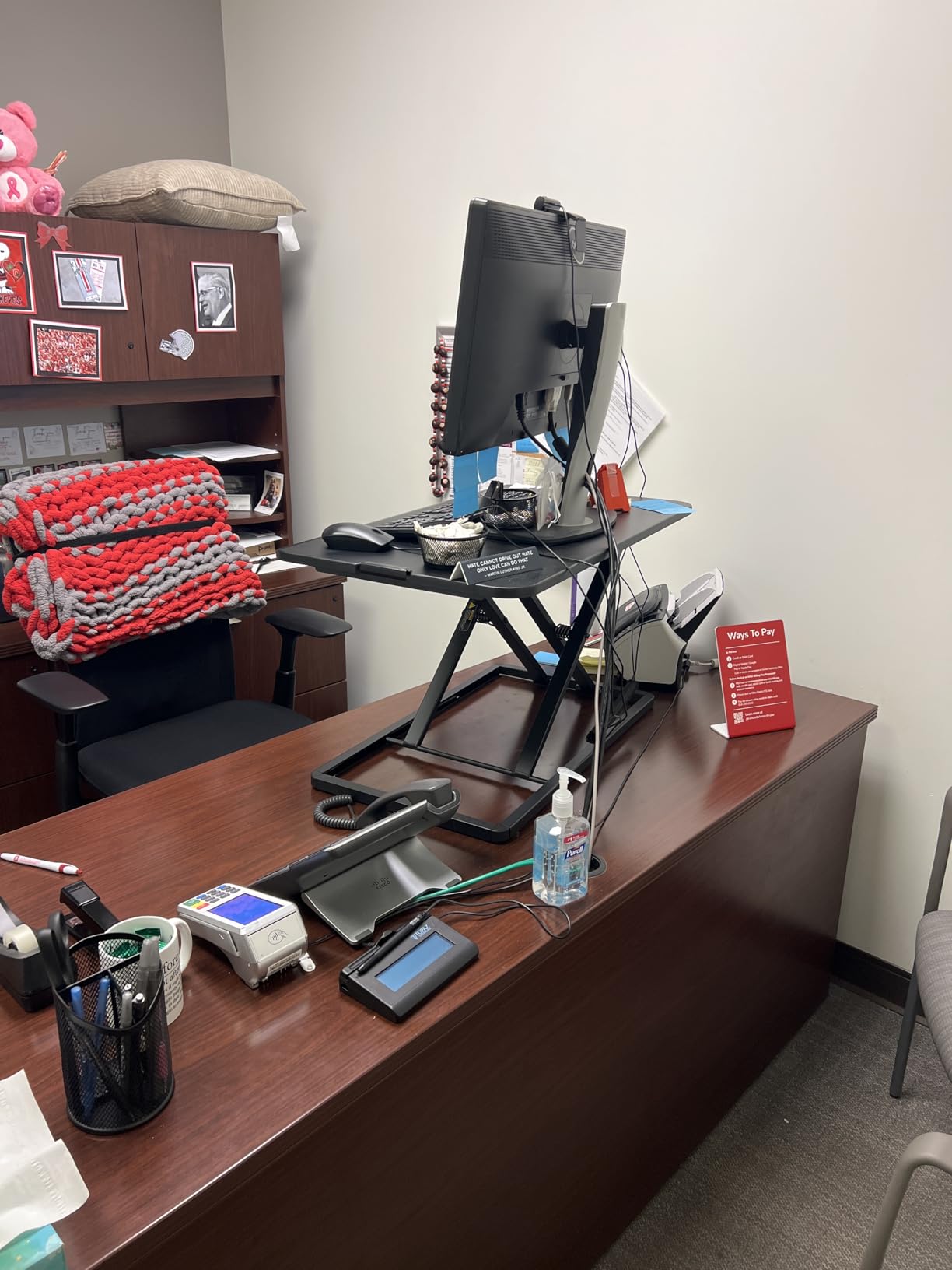 VIVO Black 29 inch Single Top Standing Desk Converter, DESK-V000U - Economy, Height Adjustable, Sit Stand Tabletop Monitor and Laptop Riser Workstation, Holds 22 lbs, No Assembly Required customer photo 2