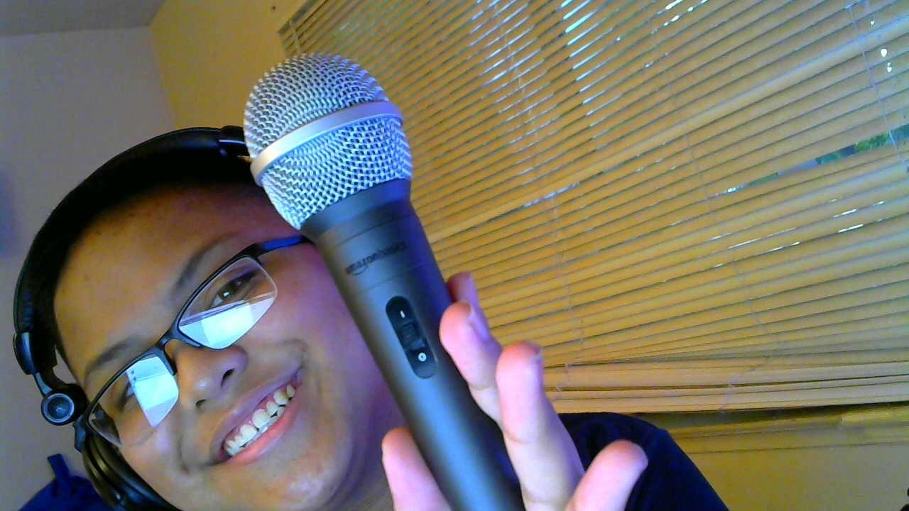 Amazon Basics Dynamic Vocal Microphone with Cable for Podcasting, Recording, Broadcasting, Live Performance, Karaoke customer photo 1