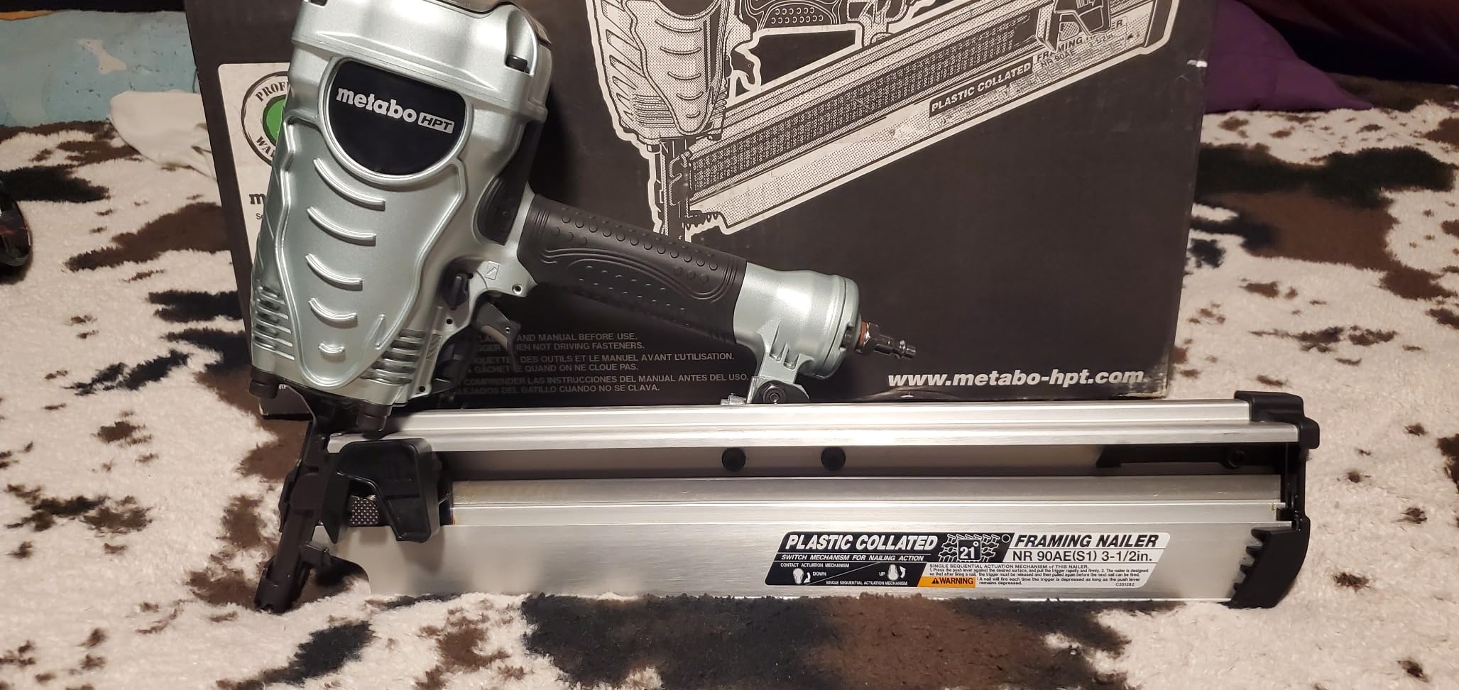 Metabo HPT Framing Nailer, 21° Plastic Collated 2-3.5in, NR90AES1 customer photo 1