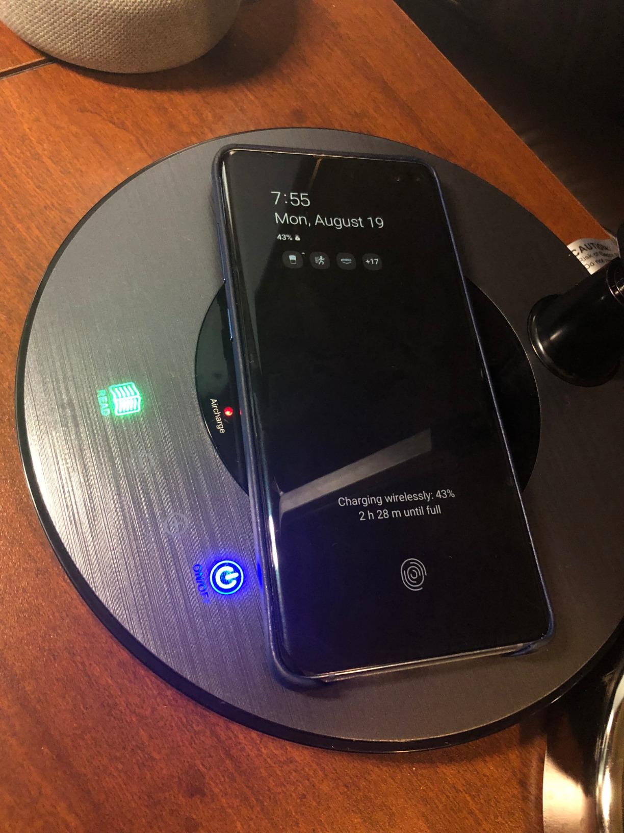 OTUS LED Architect Desk Lamp for Home Office, Adjustable Swing Arm, Built-in 10W Qi Wireless Charger in Base, 11.8 in LED panel, 3 Color Temperatures, Stepless Dimming, Memory Function customer photo 2