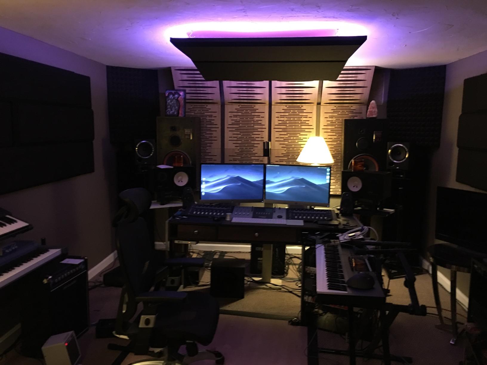 (4 Pack) Sound Absorption-Diffuse Acoustic Panel Wave for rec.studio | Wood laminated: (Sonoma) customer photo 1