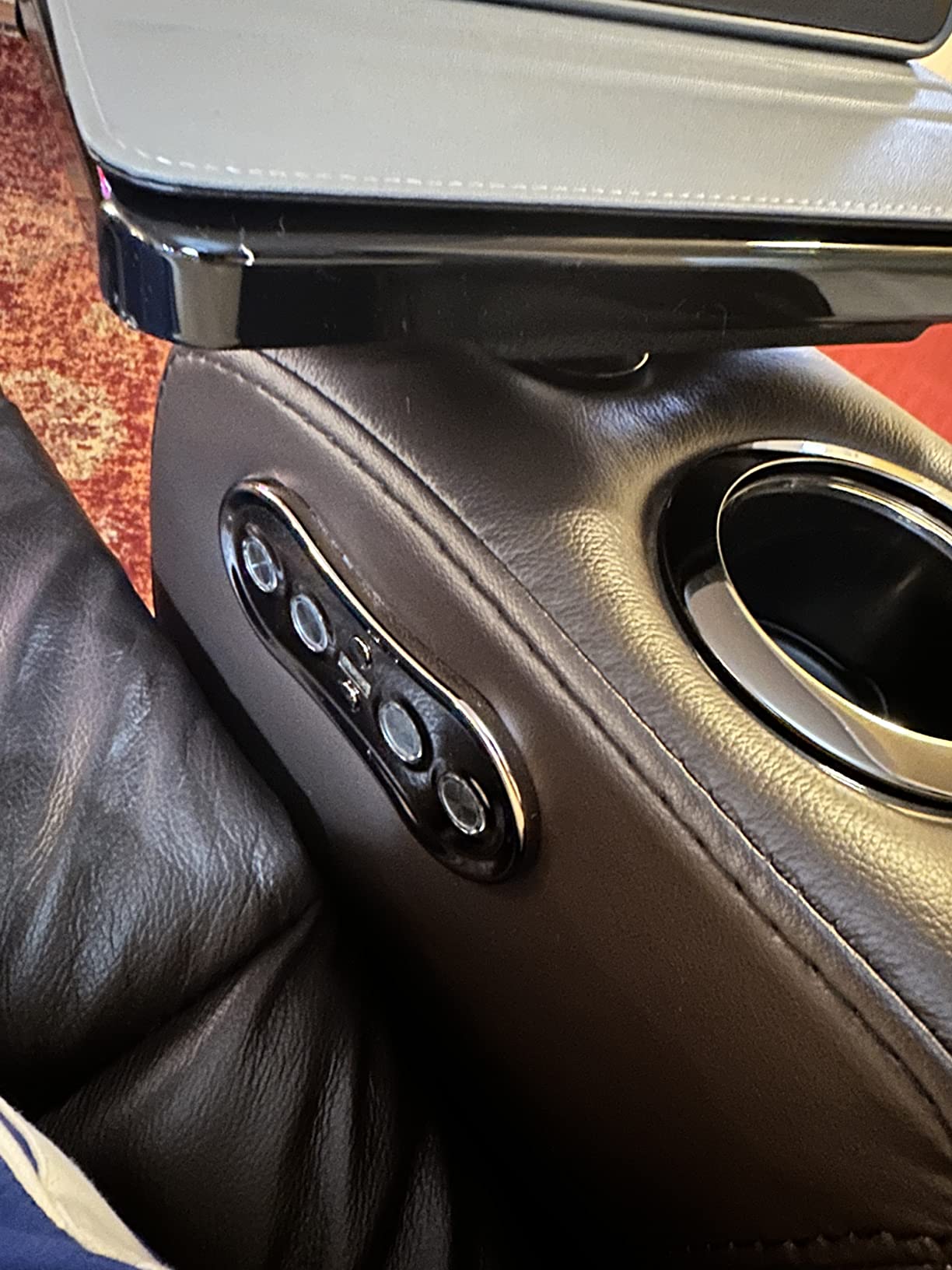 Seatcraft Julius Home Theater Seating Brown Single Recliner | Italian Leather, Big & Tall, Powered Headrest, Power Recline, USB-A charging customer photo 2