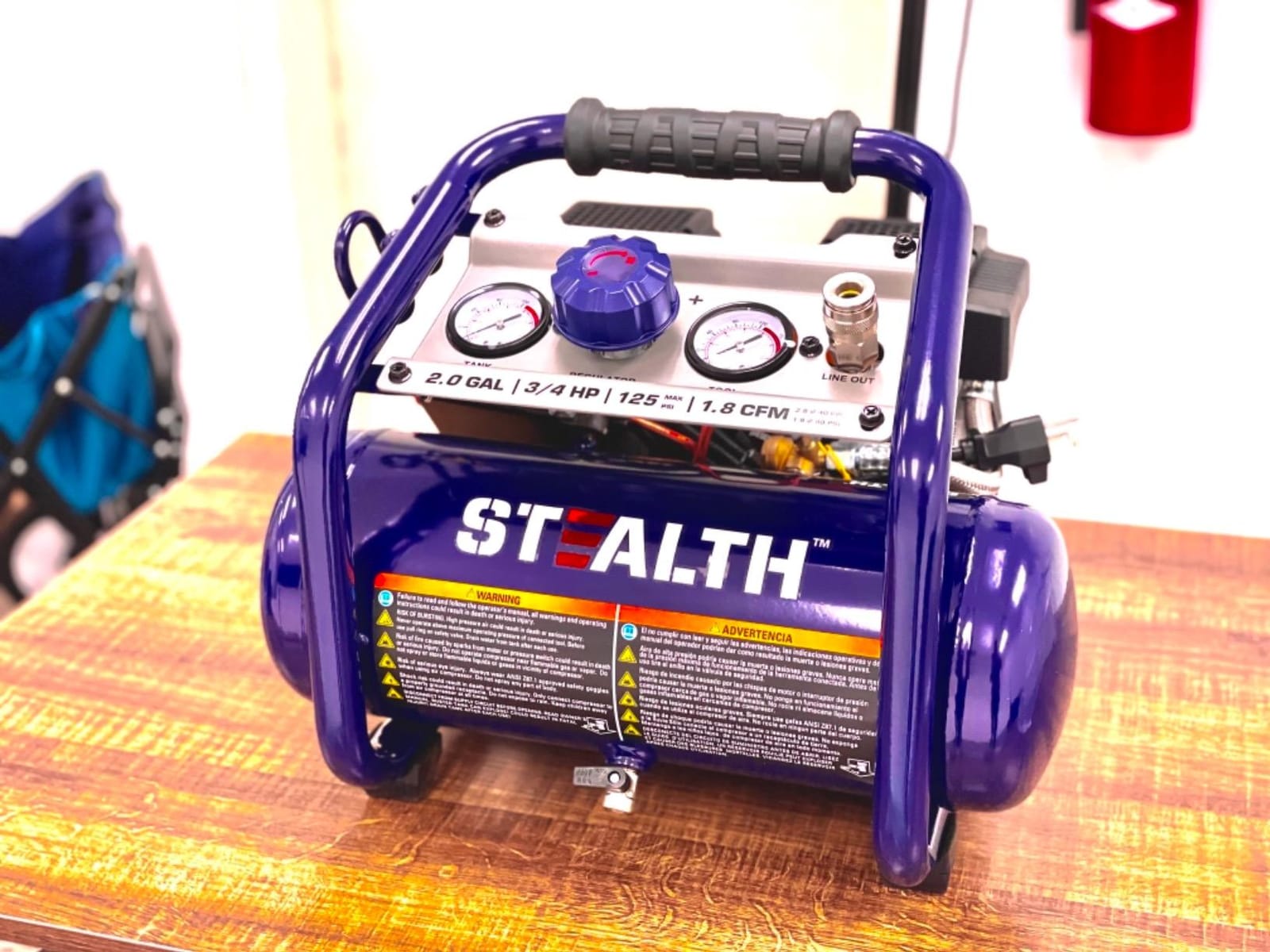Stealth Air Compressor 2 Gallon, 3/4 HP Oil-Free Compressor, Less than 60dB Ultra Quiet Electric Air Compressor, Max 125 PSI Pressure for Tire Inflation, Nailing, Home DIY Project (SAQ-1234) customer photo 2