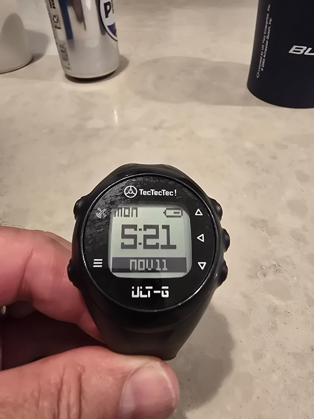 TecTecTec ULT-G Golf GPS Watch - Simple & Easy Distance Watch, No App Required on Course, Front/Back/Middle Distances, 38,000+ Courses Preloaded, Lightweight & Water-Resistant - Black customer photo 1