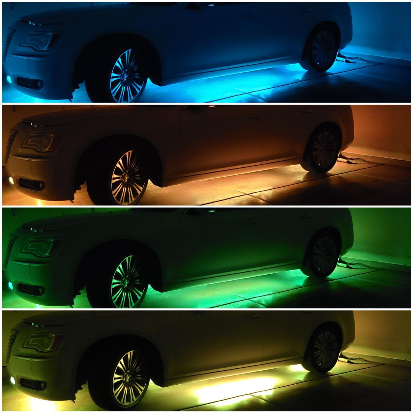 OPT7 Aura Pro Multicolor Interior Car Lights with App & Remote, 4PC LED Kit | Interior Ambient Glow, Music Sync Lighting, 12V Car Charger, RGB LED Light Strips, SUV Under Dash Decor customer photo 1