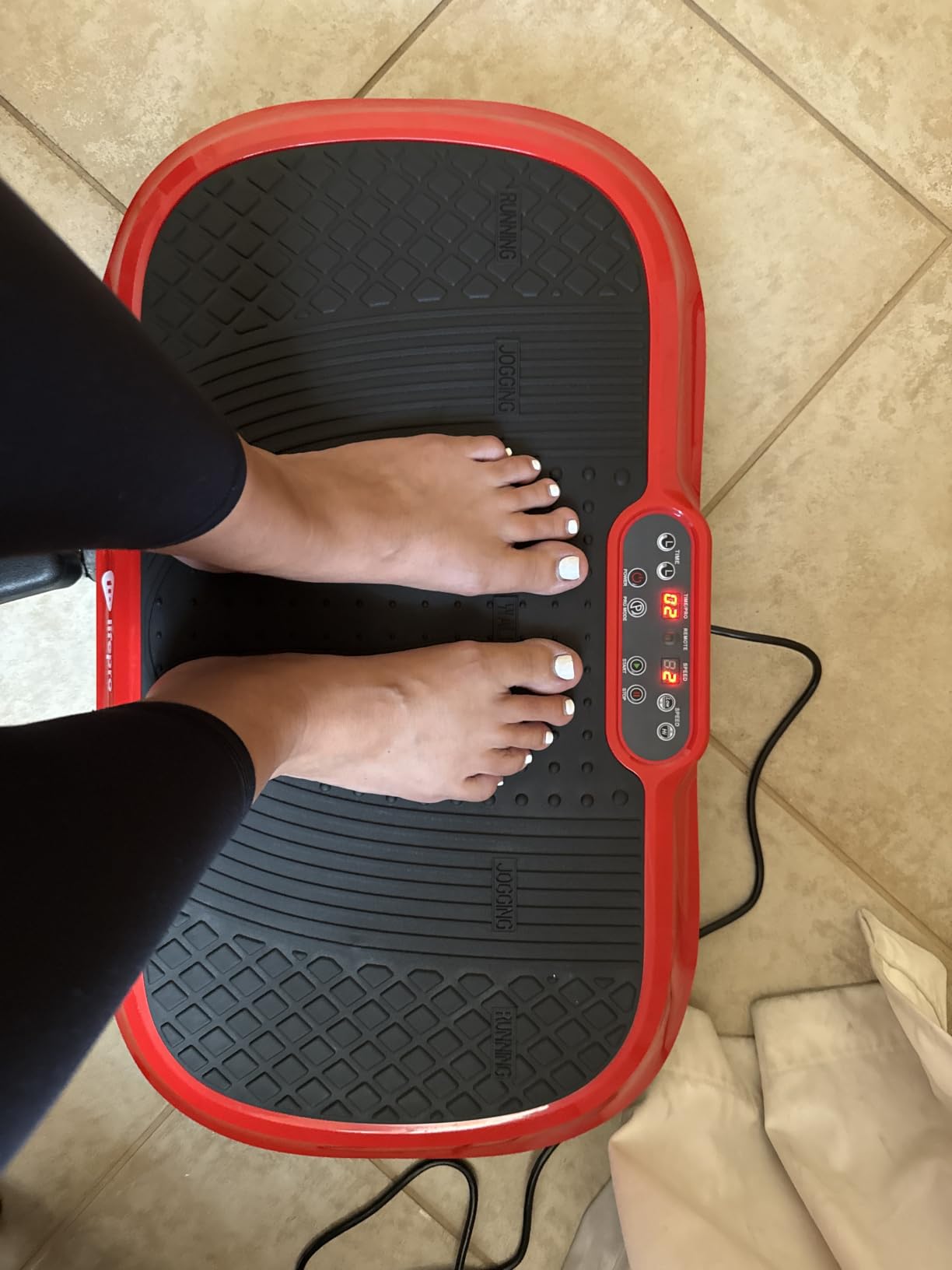 Lifepro Waver Vibration Plate Exercise Machine with 99 Speeds & 10 Presets | Resistance Bands, Non-Slip Surface, 330 lbs Capacity - Vibration Plate for Lymphatic Drainage, Body Toning, Full-Body Workout customer photo 1