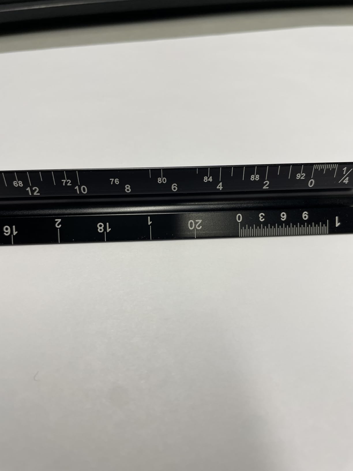 Architectural Scale Ruler, Imperial Measurements 12'', Laser-Etched Aluminum Architect Triangular Ruler Black for Architects, Students, Draftsman, and Engineers by mveohos customer photo 2