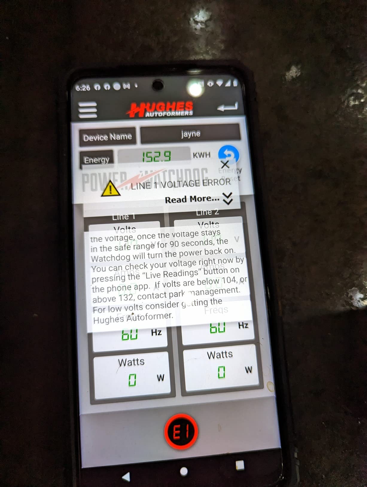 Power Watchdog PWD50EPO Smart RV Surge Protector, 50A, Bluetooth, IP65 customer photo 1